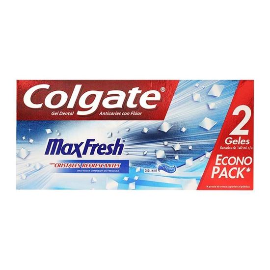 Imagen de Gel dental Colgate Max Fresh cool mint 2 pzas de 90ml c/u