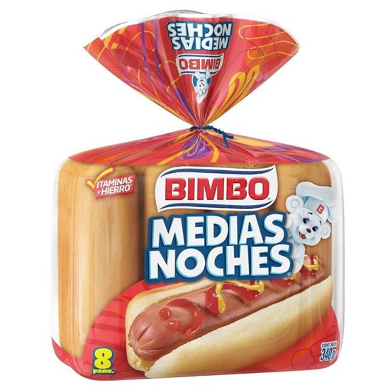 Imagen de Pan para hot dogs Bimbo Medias noches 8 pzas