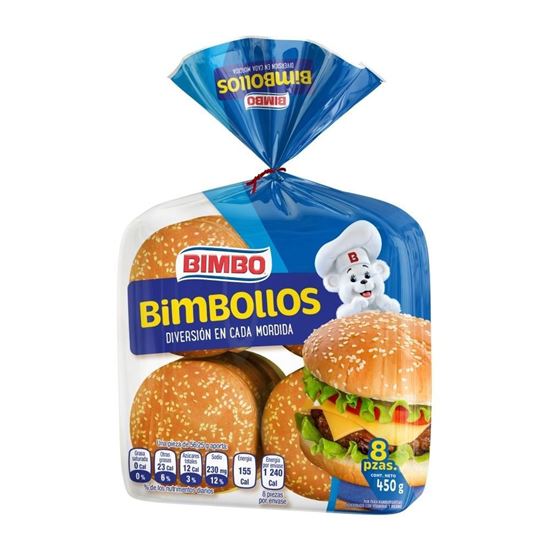 Imagen de Pan para hamburguesa Bimbo Bimbollos 8 pzas