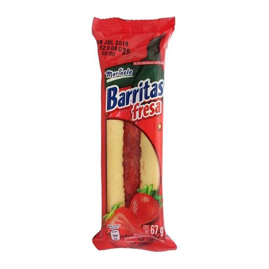 Imagen de Barritas con relleno de fresa Marinela 67g