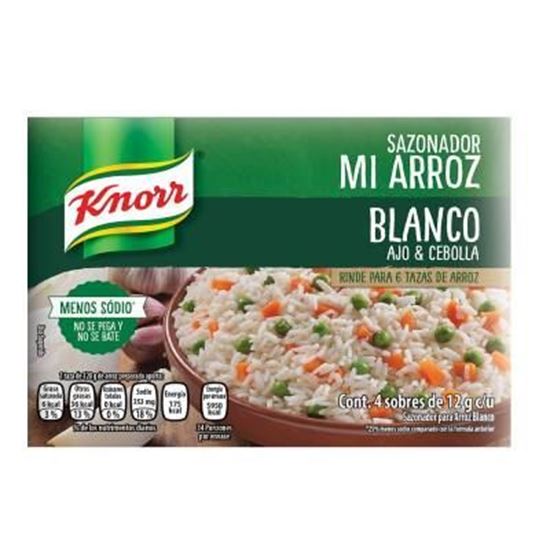 Imagen de Sazonador Knorr Mi Arroz blanco con 4 sobres de 12g c/u