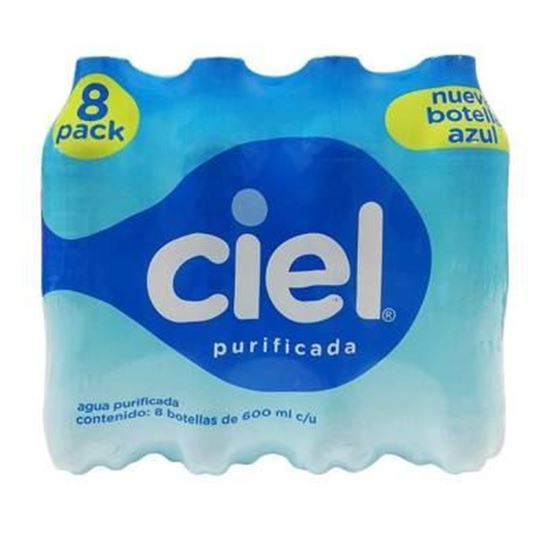 Imagen de Agua Ciel purificada 8 botellas de 600ml c/u