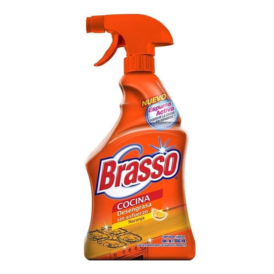 Imagen de Limpiador líquido Brasso Gold cocina aroma naranja 650ml