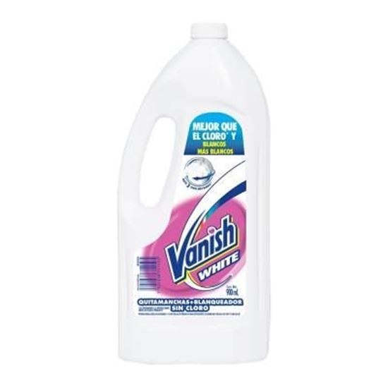 Imagen de Quitamanchas líquido blanqueador sin cloro para ropa blanca Vanish Crystal White 900ml