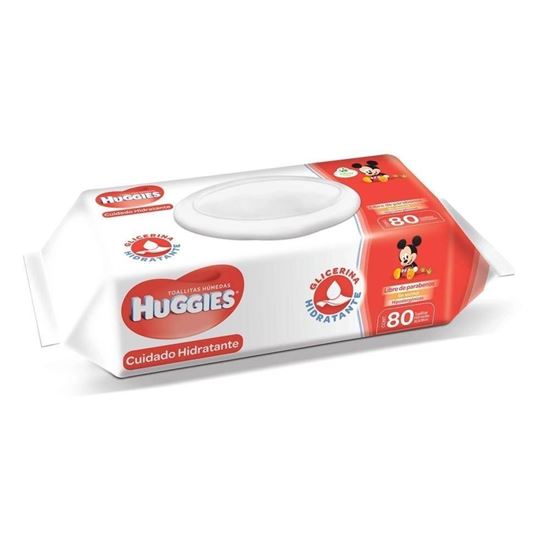 Imagen de Toallitas húmedas para bebé Huggies Cuidado Hidratante 80 pzas