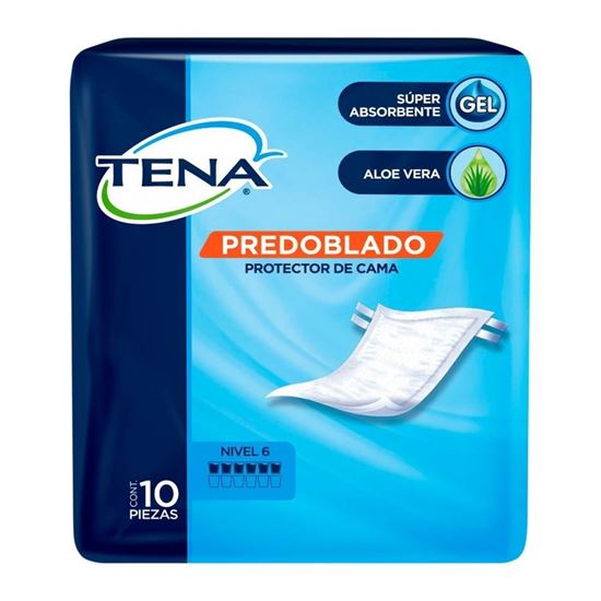 Imagen de Protector de superficies Tena unitalla predoblado máxima absorción 10 pzas