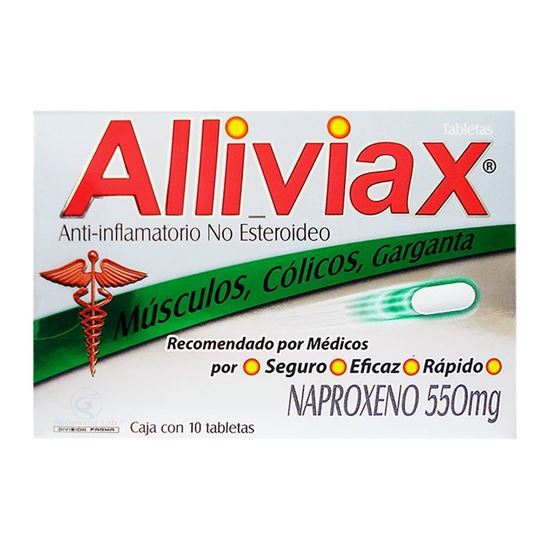 Imagen de Alliviax 550mg 10 tabletas