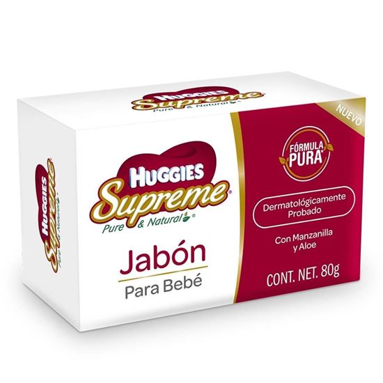 Imagen de Jabón para bebé Huggies Supreme con manzanilla y aloe 80g