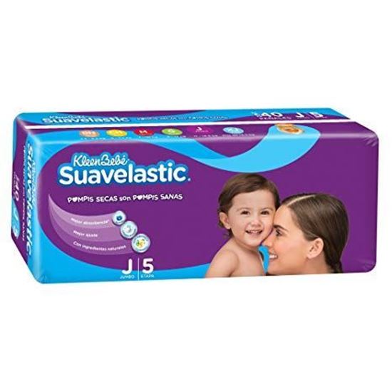 Imagen de Pañales Kleenbebé Suavelastic jumbo (etapa 5) unisex con 40 pzas