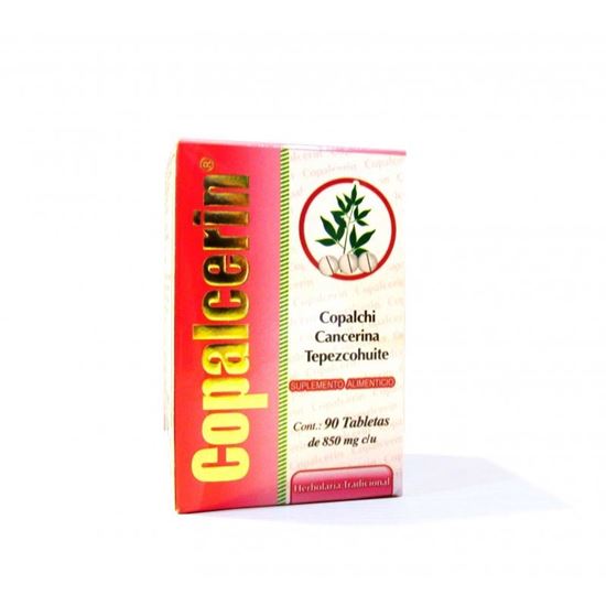 Imagen de Tabletas Copalcerin con 90 tabs. Copalchi, Cancerina y Tepezcohuite