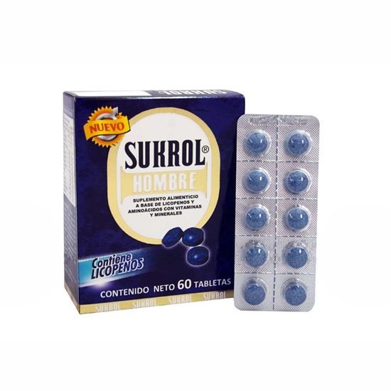 Imagen de Tabletas Sukrol para hombre con 60 tbs