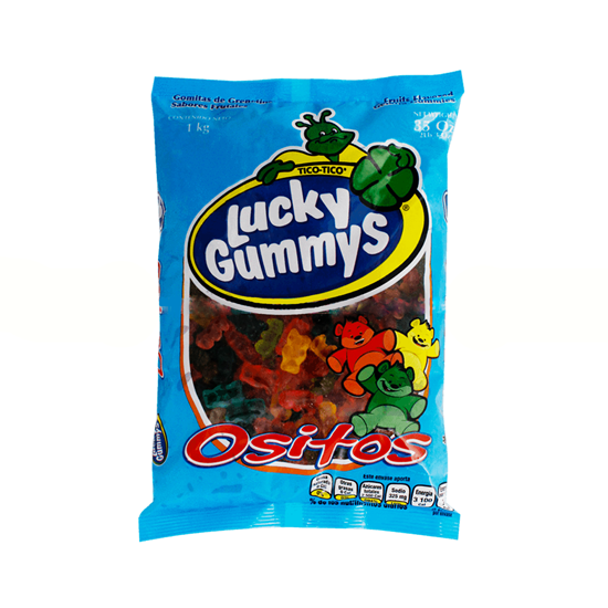 Imagen de Gomitas de sabores frutales Lucky Gummys Ositos 1kg