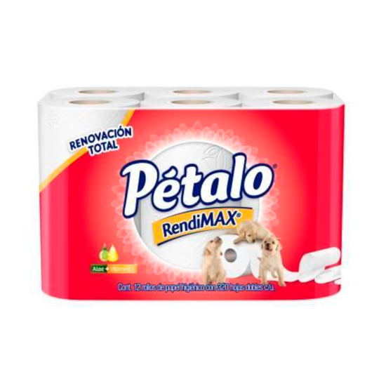 Imagen de Papel higiénico Pétalo Rendimax 12 rollos 320 hojas dobles