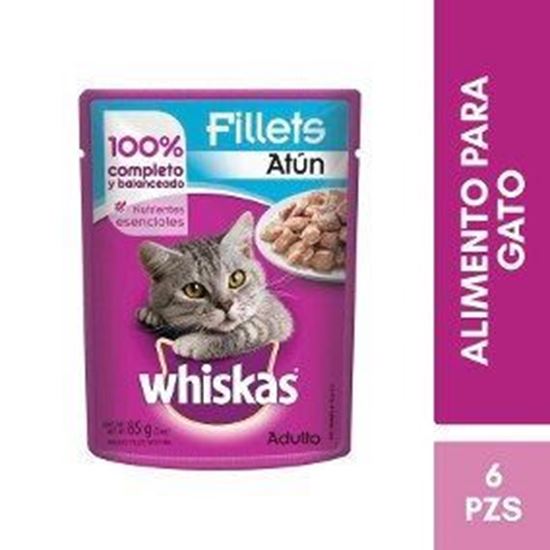 Imagen de Whiskas sobre 85 g fillets de atún. Paquete de 8 sobres
