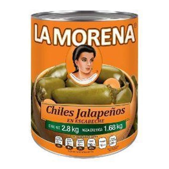 Imagen de Chiles jalapeños en escabeche La Morena en lata 2.8 kg