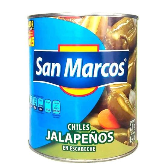 Imagen de Chiles jalapeños en escabeche San Marcos en lata 2.8 kg