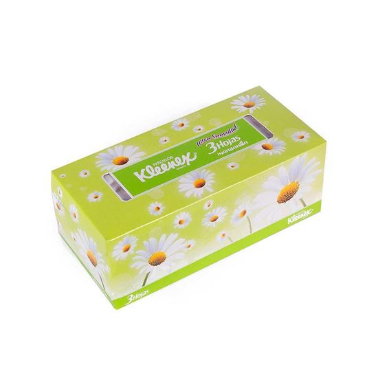 Imagen de Pañuelos desechables Kleenex con manzanilla 100 pañuelos triple hoja