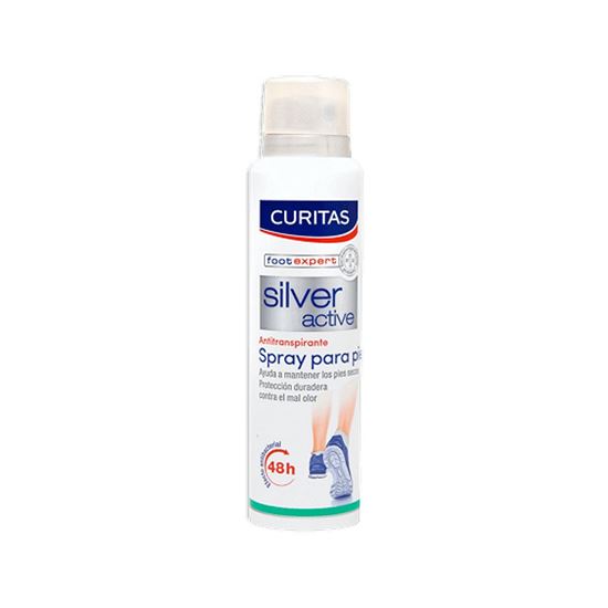 Imagen de Antitranspirante para pies Curitas foot expert silver active con iones de plata 150ml
