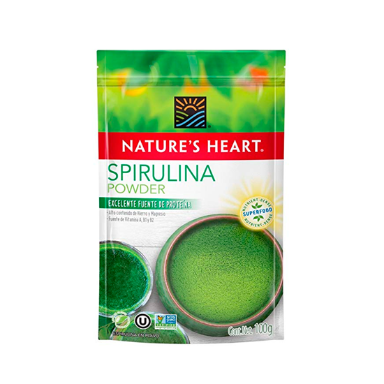 Imagen de Alga espirulina en polvo para preparar té Nature's Heart Superfood Spirulina Powder 100g