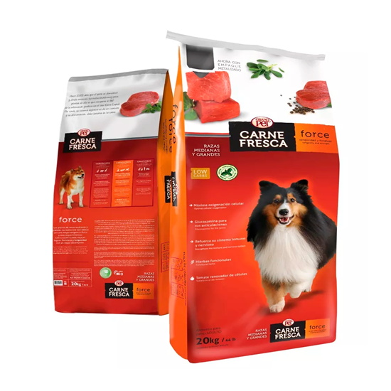 Imagen de Alimento para perro adulto Grand Pet carne fresca razas medianas y grandes 20 kg