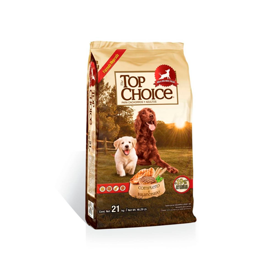 Imagen de Alimento para Perro Top Choice para Cachorros y Adultos 24kg