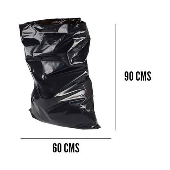 Imagen de Bolsa para basura mediana color negro por kg (60cm x 90cm)