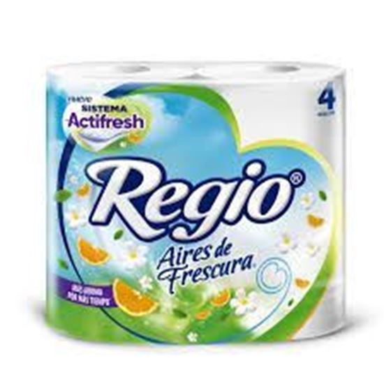 Imagen de Papel higiénico Regio aires de frescura 4 rollos