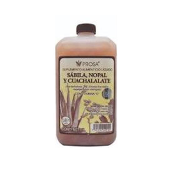Imagen de Suplemento alimenticio líquido de sábila, nopal y cuachalalate Prosa 1L