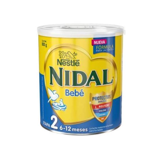 Imagen de Fórmula para lactantes Nestlé Nidal etapa 2 de 6 a 12 meses 800 g