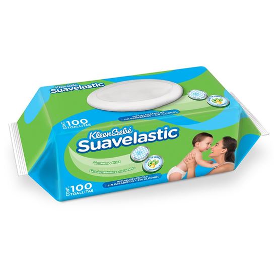 Imagen de Toallitas húmedas KleenBebé Suavelastic 100 pzas
