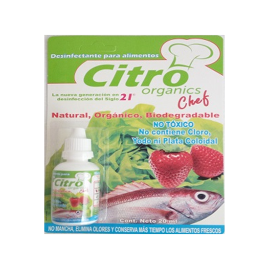 Imagen de Desinfectante para alimentos Citro Organics chef 20ml