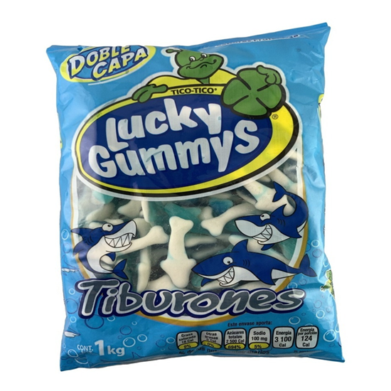 Imagen de Gomitas Lucky Gummys Tiburones 1kg