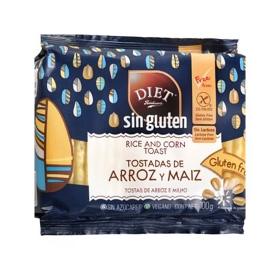 Imagen de Tostadas de arroz y maíz sin gluten DIET Radisson 100g