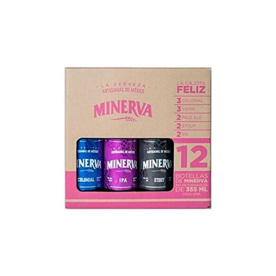 Imagen de Cerveza Minerva caja feliz con 12 botellas de 355ml c/u
