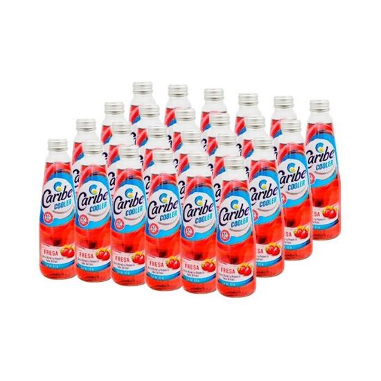 Imagen de Caribe Cooler sabor fresa 24 botellas de 300 ml c/u