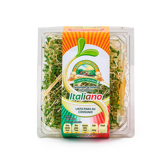 Imagen de Germinado de alfalfa con aderezo italiano San Francisco en domo de 80g