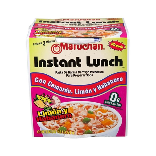 Imagen de Sopa instantánea Maruchan sabor camarón con limón y habanero 64g