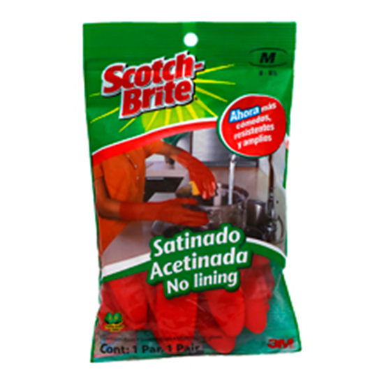 Imagen de Guantes satinados talla M Scotch Brite multiusos 1 par