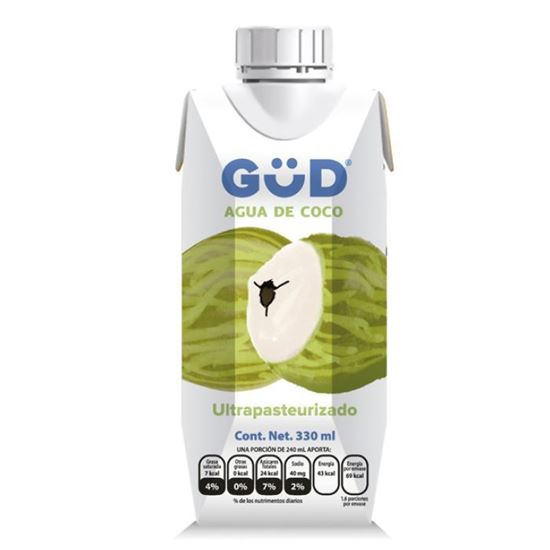Imagen de Agua de coco orgánica GUD natural 330 ml