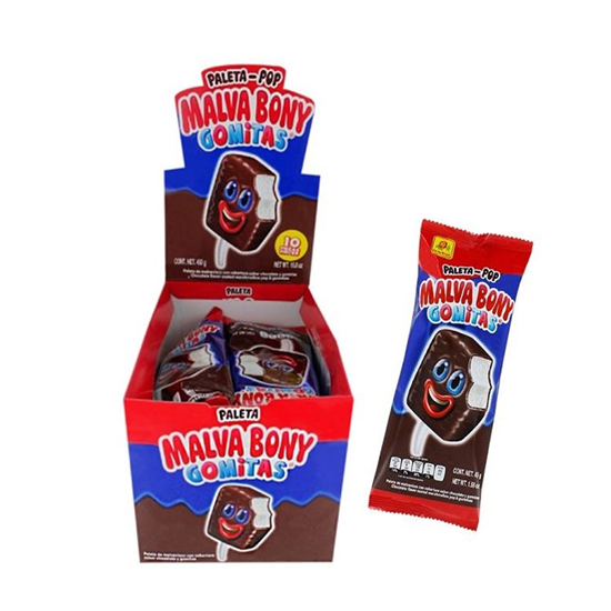 Imagen de Paleta Malva Bony gomitas con 10 pz 450 g