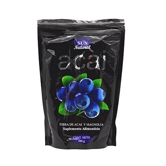 Imagen de Fibra de acai y magnolia en polvo Sun Natural 480g