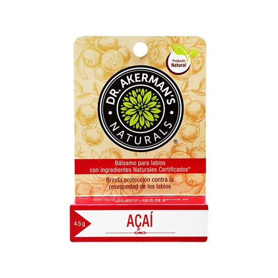 Imagen de Bálsamo labial sabor açaí Dr. Akerman's Naturals 4.5g