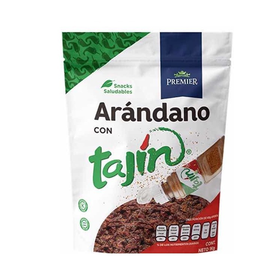 Imagen de Arándano deshidratado enchilado con Tajín Premier bolsa resellable 1kg