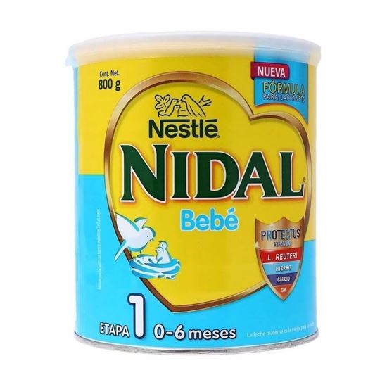 Imagen de Fórmula para lactantes Nestlé Nidal etapa 1 de 0 a 6 meses 800 g