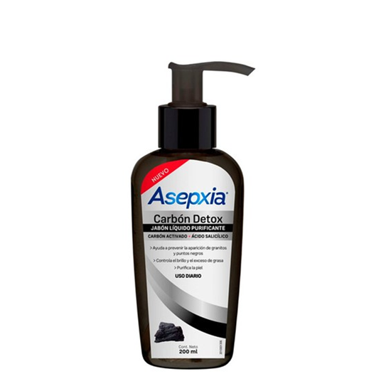 Imagen de Limpiador facial Asepxia carbón detox 200ml