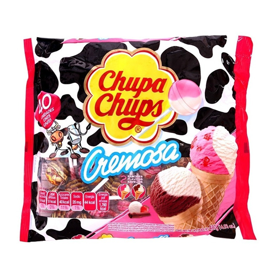 Imagen de Paleta cremosa de caramelo ChupaChups 40 pzas