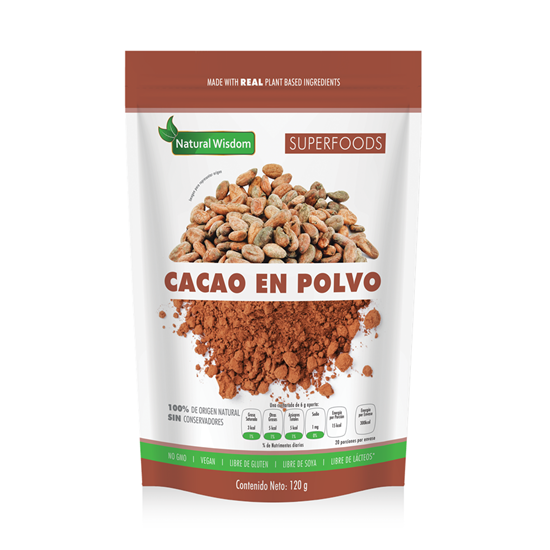 Imagen de Cacao en polvo Natural Wisdom 120g