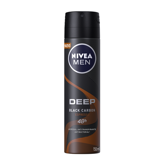 Imagen de Antitranspirante en aerosol Nivea Men Deep black carbon Espresso 150ml