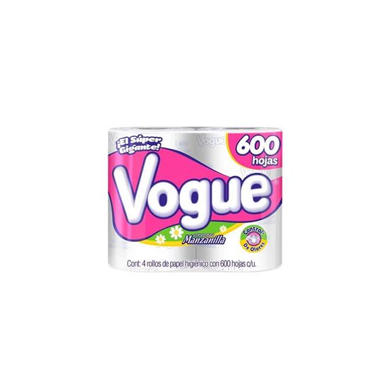 Imagen de Papel higiénico Vogue 4 rollos 600 hojas