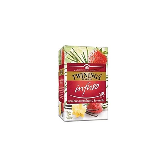 Imagen de Té ruibarbo, fresa y vainilla Twinings 20 sobres de 2g c/u